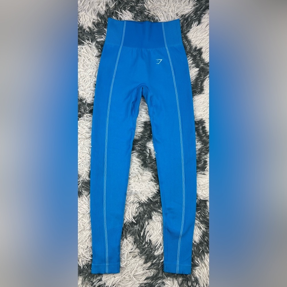 Gymshark Women's Bright Blue Ultra Seamless Leggings Active Size Small